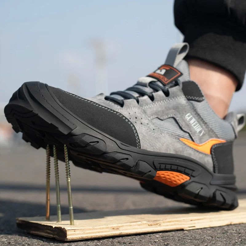 Men’s Lightweight Safety Work Shoes – Plastic Toe & Anti-Puncture